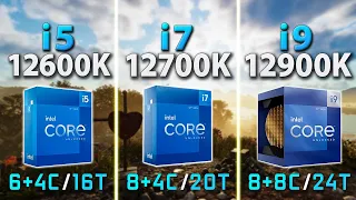 Intel i5-12600K vs i7-12700K vs i9-12900K | DDR4 // Test in 8 Games