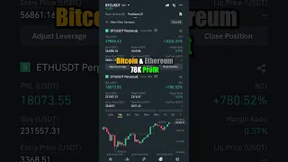 Bitcoin & Ethereum 68 000$ Profit on Binance Futures Live #shorts #trading #bitcoin #btc #ethereum