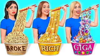 Rich vs Broke vs Giga Rich Food Challenge #2 by Multi DO Challenge