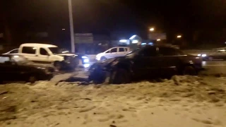 ДТП с четырёх авто на Героев Труда. #Харьков