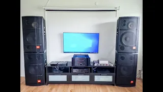 SAE A1001 (amp), SAE X-1P (preamp) & SAE D102 (CD-player) on JBL M360MKII & JBL M355MKII speakers