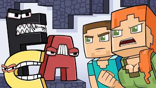 ALEX and STEVE vs ALPHABET LORE !? - Minecraft Animation