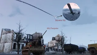 #Russian 2K22 Tunguska anti aircraft system shooting down UAV and planes ARMA 3 MilSim.