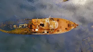 Staten Island Boat Graveyard - Abandoned - Drone View - Staten Island, NY