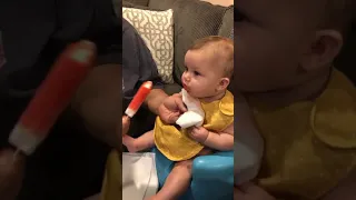 First time trying a popsicle