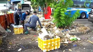 The stench of rotting garbage was terrible, we volunteered to clean up the market area