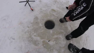 Ice fishing in Maine. December 2016