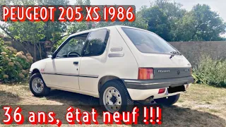 PEUGEOT 205 XS de 1986 neuve !!