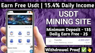 New Usdt Earning Site  Usd Mining Site 2024 Best Investment  Usdt Earning Website 736