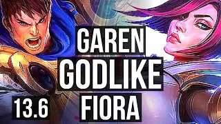 GAREN vs FIORA (TOP) | Rank 5 Garen, 7 solo kills, 1.7M mastery, 1000+ games | KR Challenger | 13.6