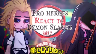 •Pro heroes react to Demon slayer•//part 2//Nezuko// Mha & Demon Slayer//