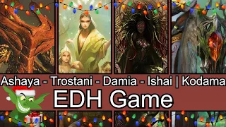 Ashaya vs Trostani vs Damia vs Ishai | Kodama EDH / CMDR game play for Magic: The Gathering