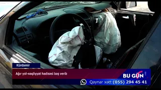 Kürdəmirdə Toyota Prius  qəzaya düşdü və qəza zamanı 3 nəfər xəsarət aldı