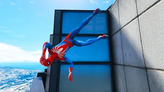 GTA 5 Ragdolls SPIDERMAN Jumps/Fails in 4K 60FPS #5 (Euphoria Physics)