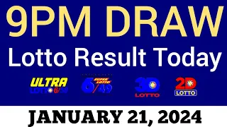 Lotto Result Today 9pm Draw January 21, 2024 Swertres Ez2 PCSO Live Result