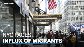 New York overwhelmed by migrant influx