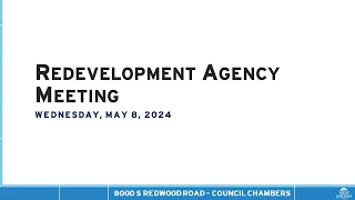 West Jordan Redevelopment Agency Meeting - May 8, 2024