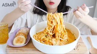 크림 진짬뽕 노토킹 먹방 Hot recipe at SNS "Cream Jin jjamppong" eating ASMR _ realsound mukbang eatingshow