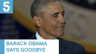 Barack Obama sheds tears as he says goodbye to White House | 5 News