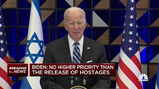 Watch President Biden's full remarks on the Israel-Hamas conflict