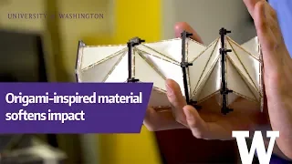 Origami-inspired material designed to soften impact