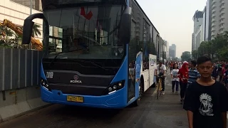 Jakarta City Bus - TransJakarta BRT Scania K320iA on line 1 Blok M - Kota