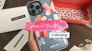 iPhone 13 Pro Max Sierra Blue | Unboxing + accessories | Casetify case review | ASMR