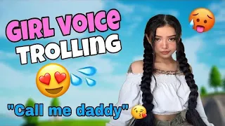 GIRL VOICE trolling the THIRSTIEST 💦 Simp in Fortnite! *REAL GIRL*