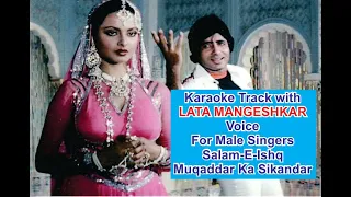 Salam-E-Ishq Meri Jaan | Karaoke with Hindi Lyrics | With LATA MANGESHKAR Voice | Male Track