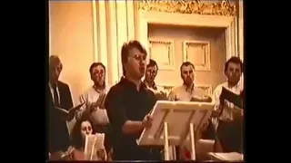 Dmitri Hvorostovsky & Chamber Choir conducted by N.Korniev. Rehearsals for the CD CREDO, 1993.