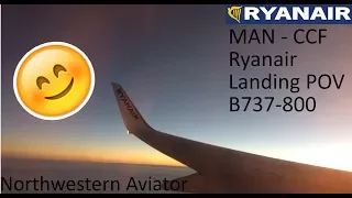 Ryanair 737-800 landing at Carcassonne Airport POV [FULL HD 1080p] | Northwestern Aviator