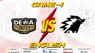 DEWA UNITED E-SPORTS VS ONIC | MPL -ID S12 | GAME- 1 | ENGLISH | FULL MATCH.(MLBB)