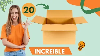 20 EASY DIY IDEAS TO DECORATE cardboard boxes / MADE OUT OF FASTE