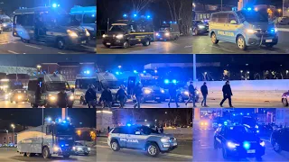 SCONTRI DERBY LAZIO-ROMA REPARTO MOBILE POLIZIA DI STATO E CARABINIERI OP IN EMERGENZA