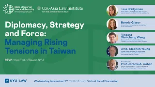 Diplomacy, Strategy and Force: Managing Rising Tensions in Taiwan