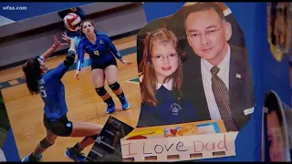 Dallas police officers attend senior night in support of fallen officer's daughter