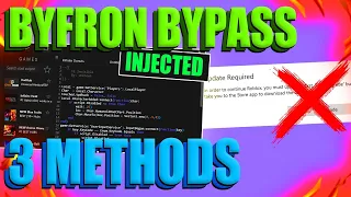 [FULL TUTORIAL] 3 Ways To BYPASS Roblox BYFRON Anti-Cheat (for pc)