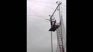 Emily at Trapeze School NY -- Set Gazelle (good trick, failed catch) -- 8/24/12