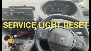 How to reset Peugeot Partner service light 2020