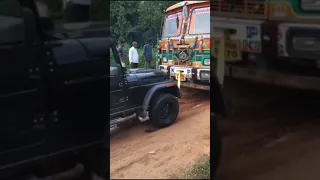 Mahindra Thar Tochan Tata Truck 🚚