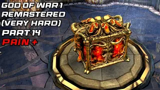 GOD OF WAR 1 PAIN + VERY HARD PART 14 WALKTHROUGH GAMEPLAY KRATOS FOUND PANDORA'S BOX