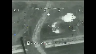 Атака с беспилотника. Сброс снарядов. Drone attack. Dropping shells.