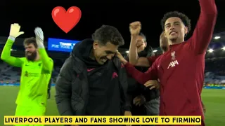 ❤️ Liverpool players and fans showing love to Roberto Firmino at full time