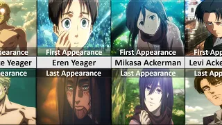 First Appearance VS Last Appearance for Attack on Titan Characters