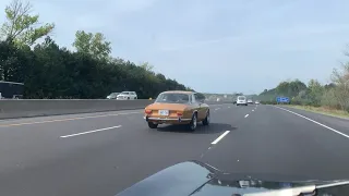 Alfa Romeo 1970 1750 GTV Euro S2 and 1974 2000 GTV on highway