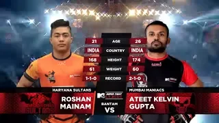 Haryana Sultans Vs Mumbai Maniacs | MTV Super Fight League | Roshan Mainam Vs Ateet Kelvin Gupta