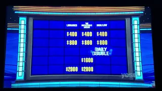 Double Jeopardy, Jonathan Fisher Day 5 - 3rd Daily Double (10/15/21)