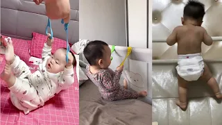 Funny and Adorable moments || Funny activities cute baby trying do exercises and funny compilation