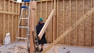 Building a loft in the Alaska cabin