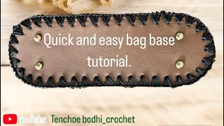 How to crochet bag with leather base.(Part-1)